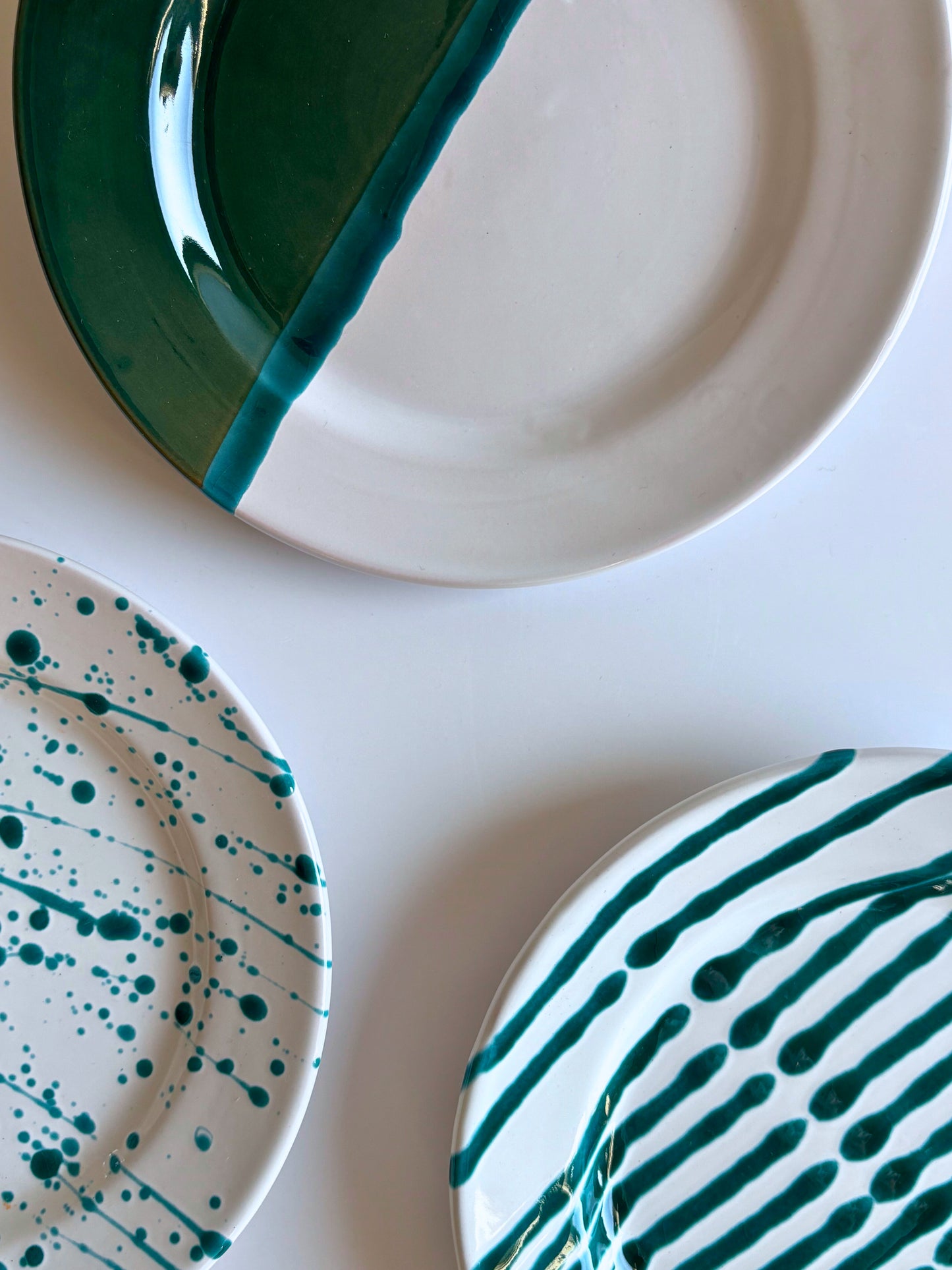 Ontbijtbord Dipped Groen