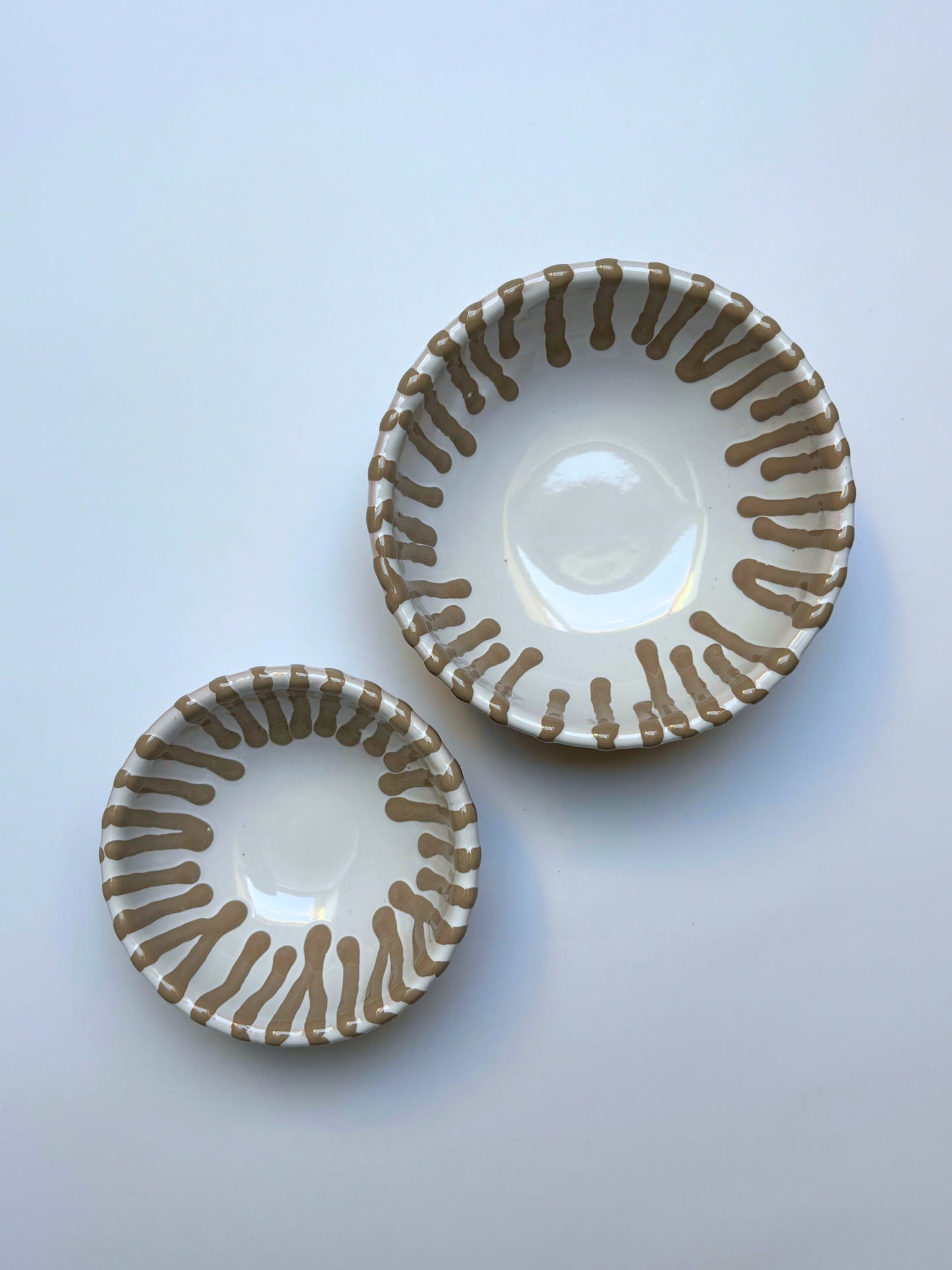 Schaaltjes Striped Taupe