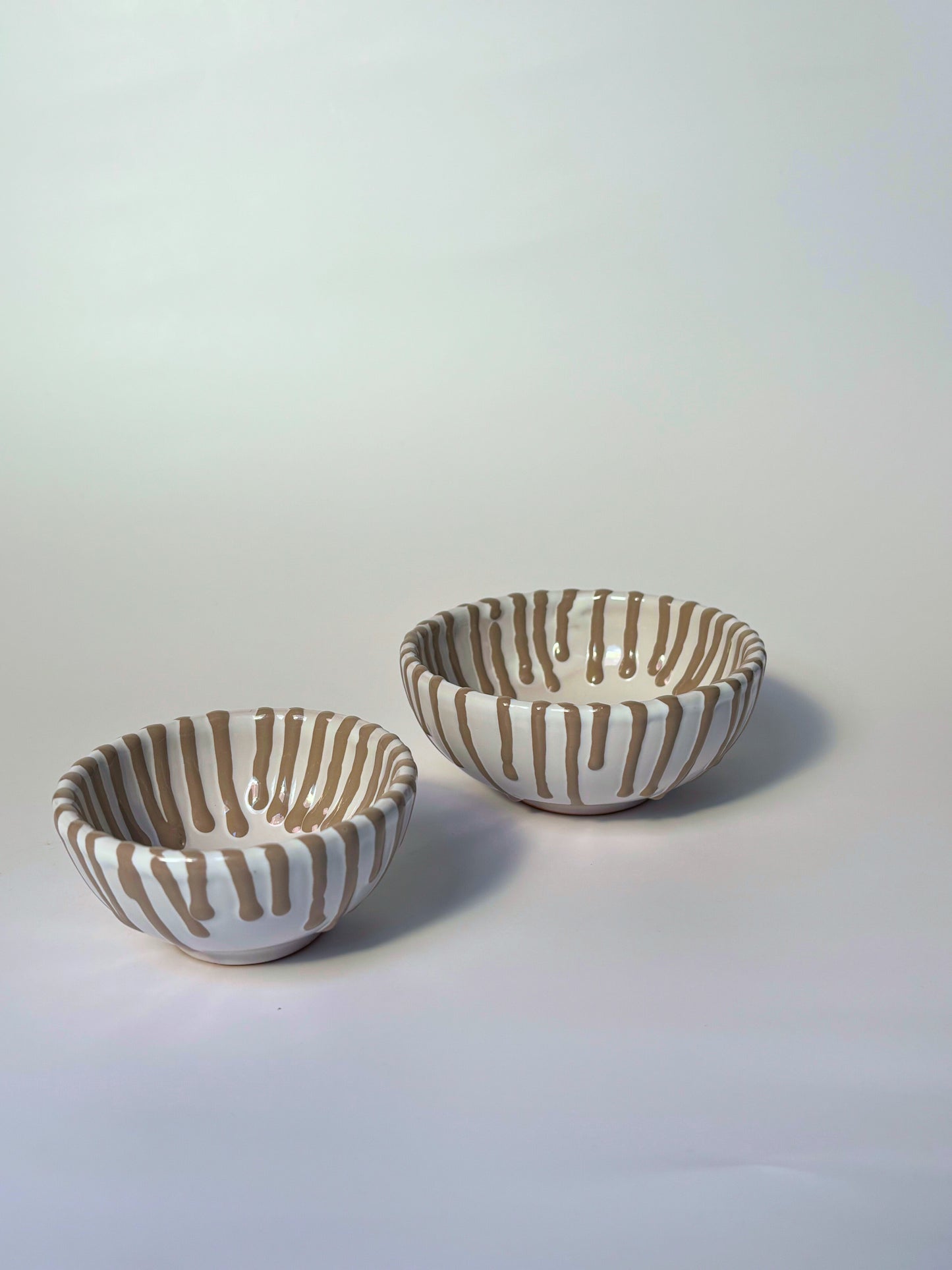 Bowls Striped Taupe