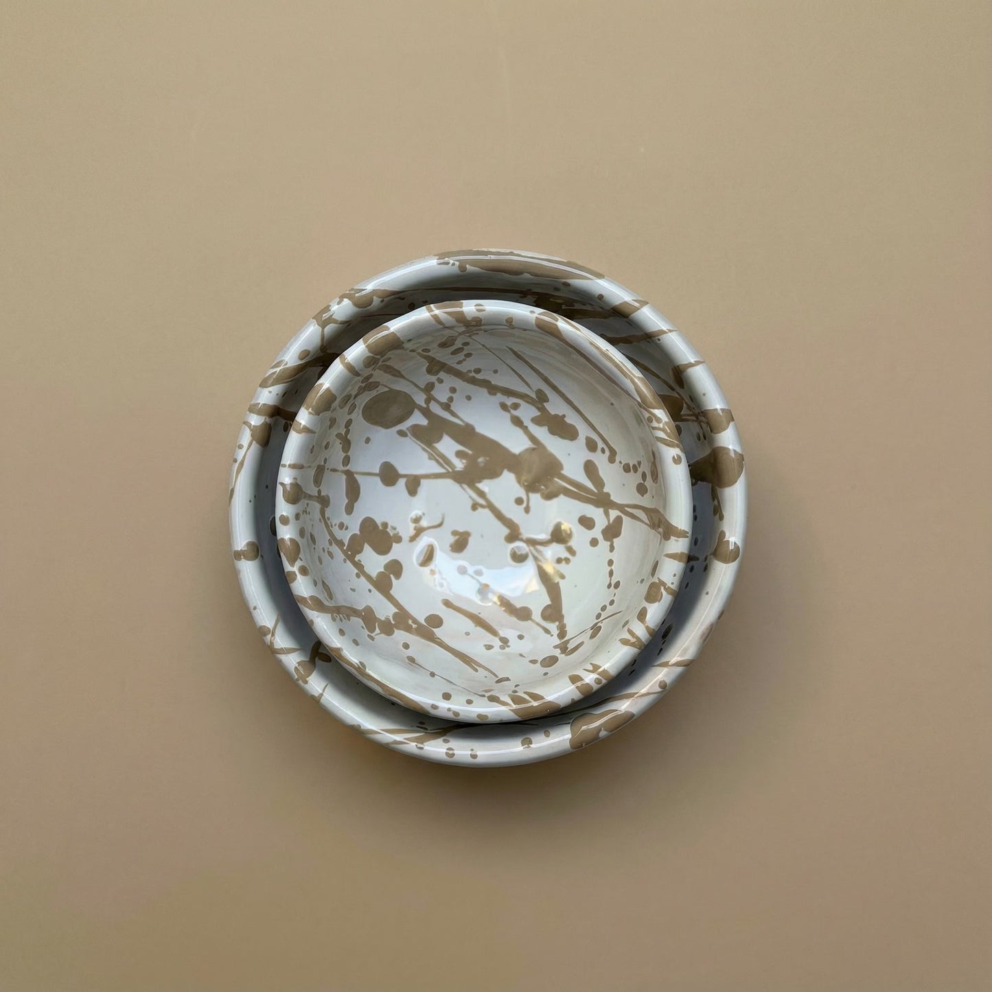 Schaaltjes Splashed taupe