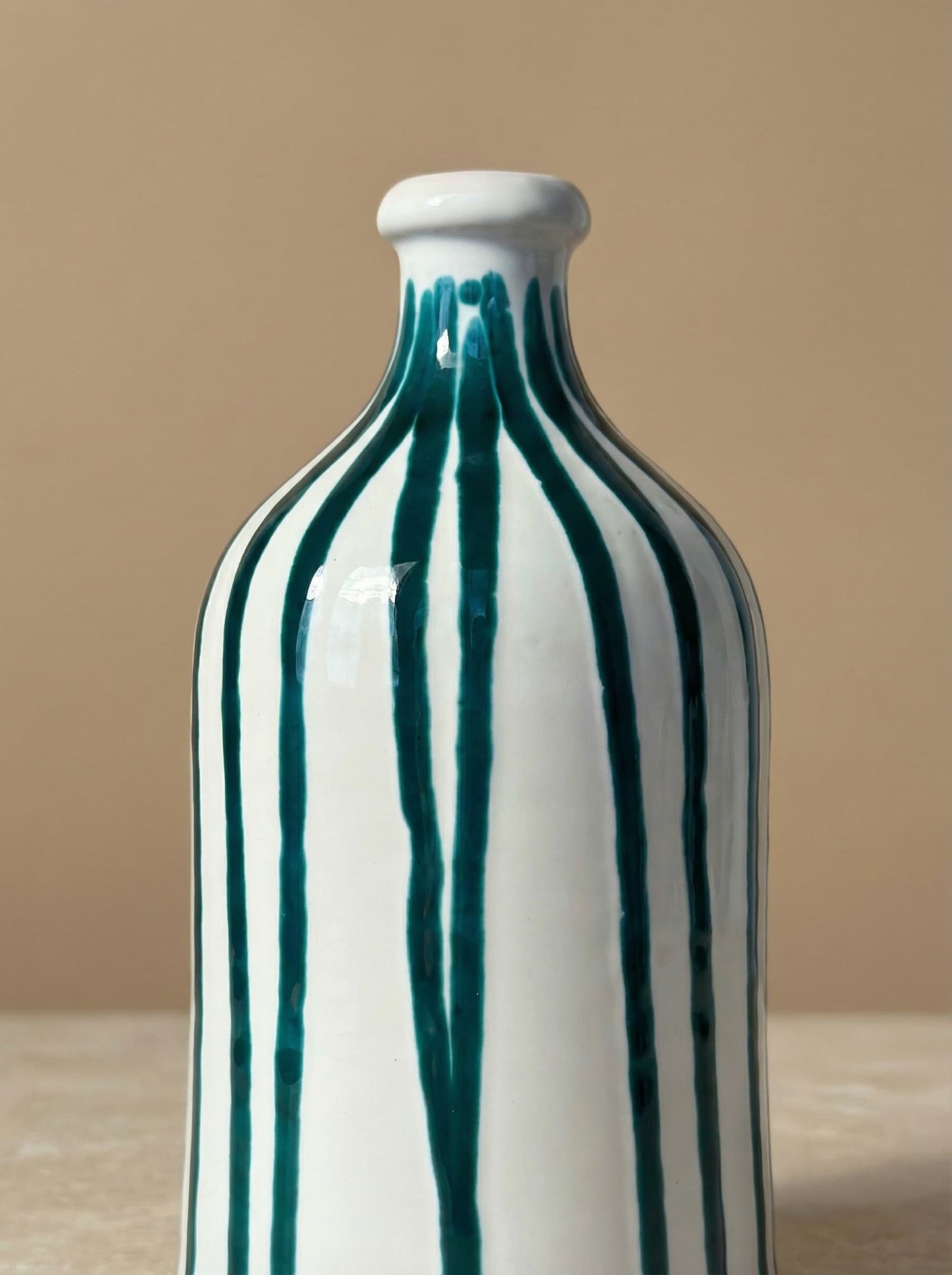 Oliefles Striped Groen
