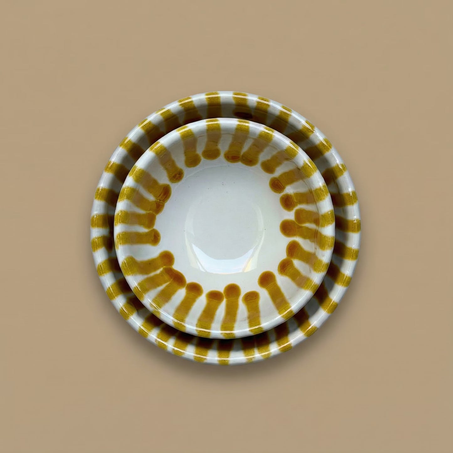 Schaaltjes Striped Oker