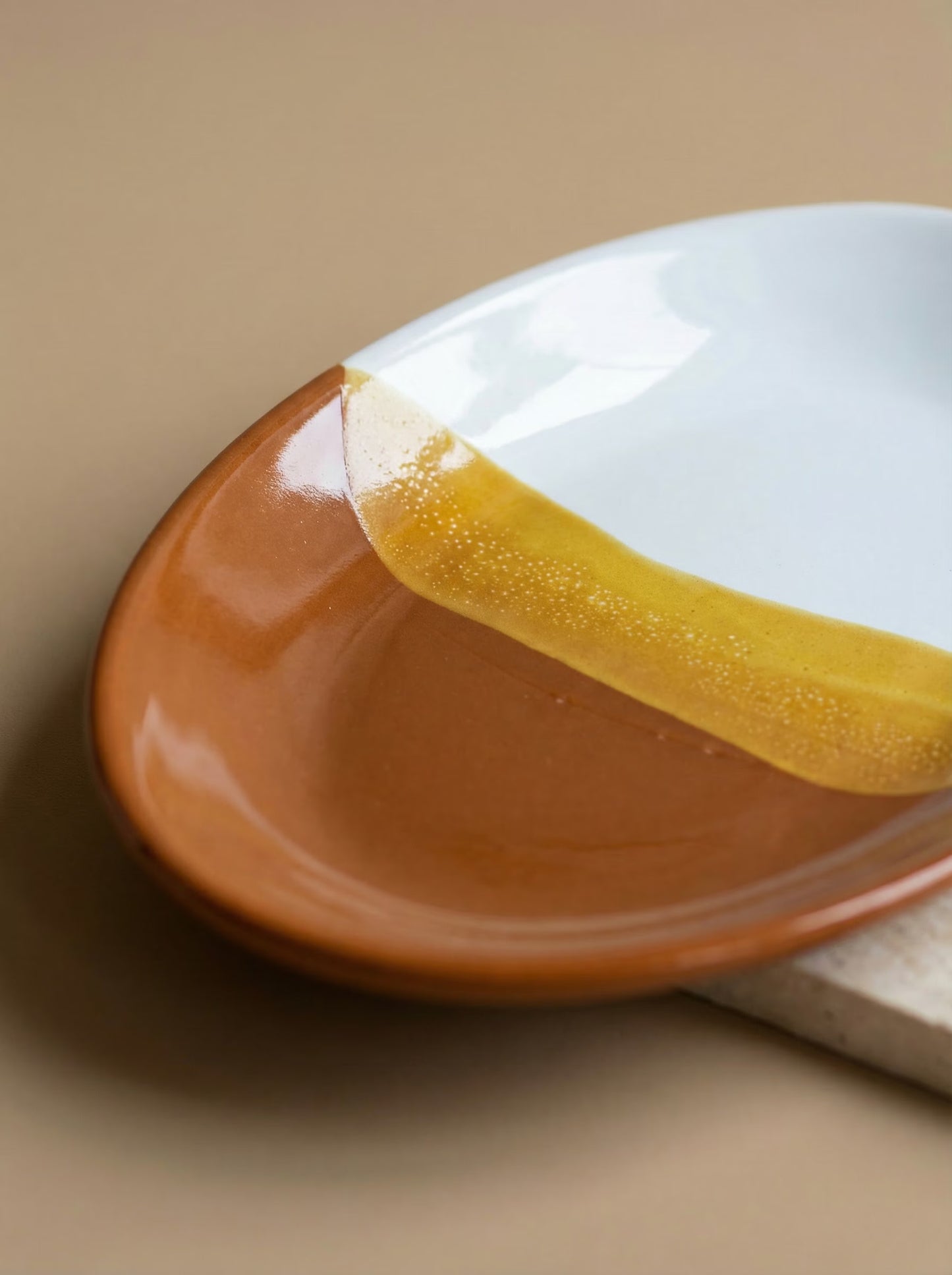 Serveerschaal Groot Dipped Oker