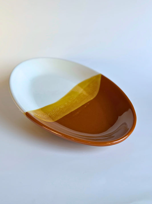 Serveerschaal Dipped Oker