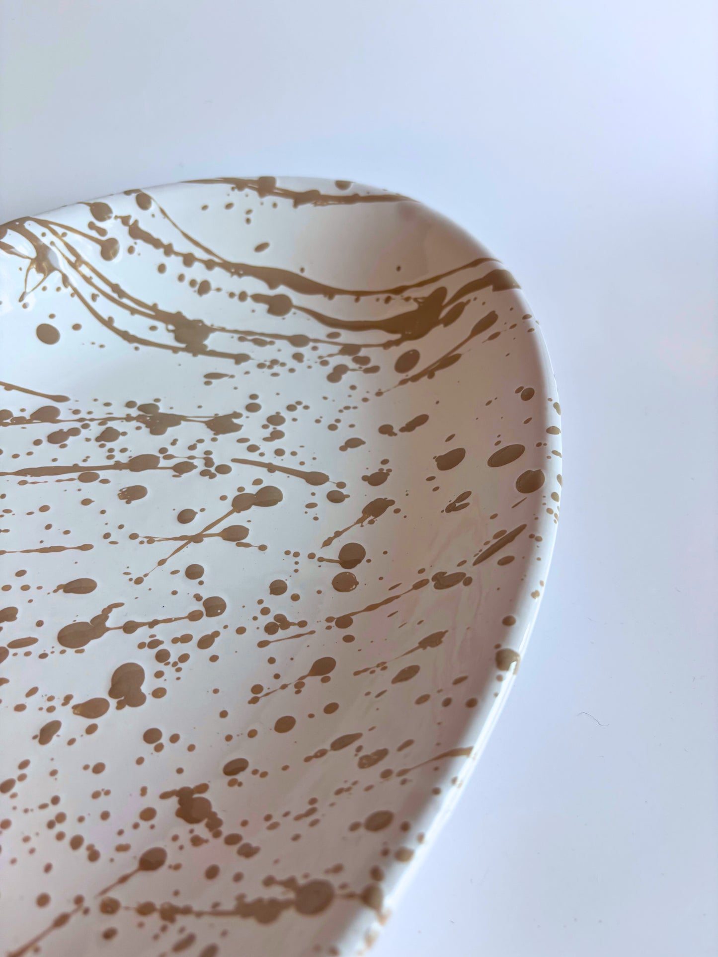 Serving dish Splashed Taupe