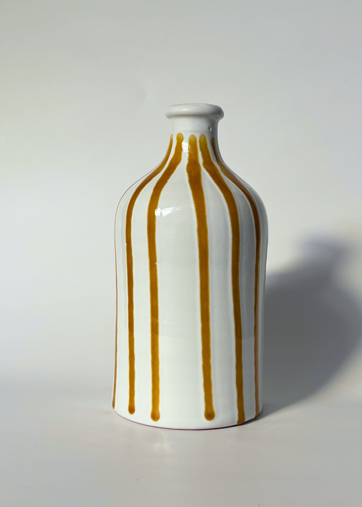 Oil Bottle Striped Ochre