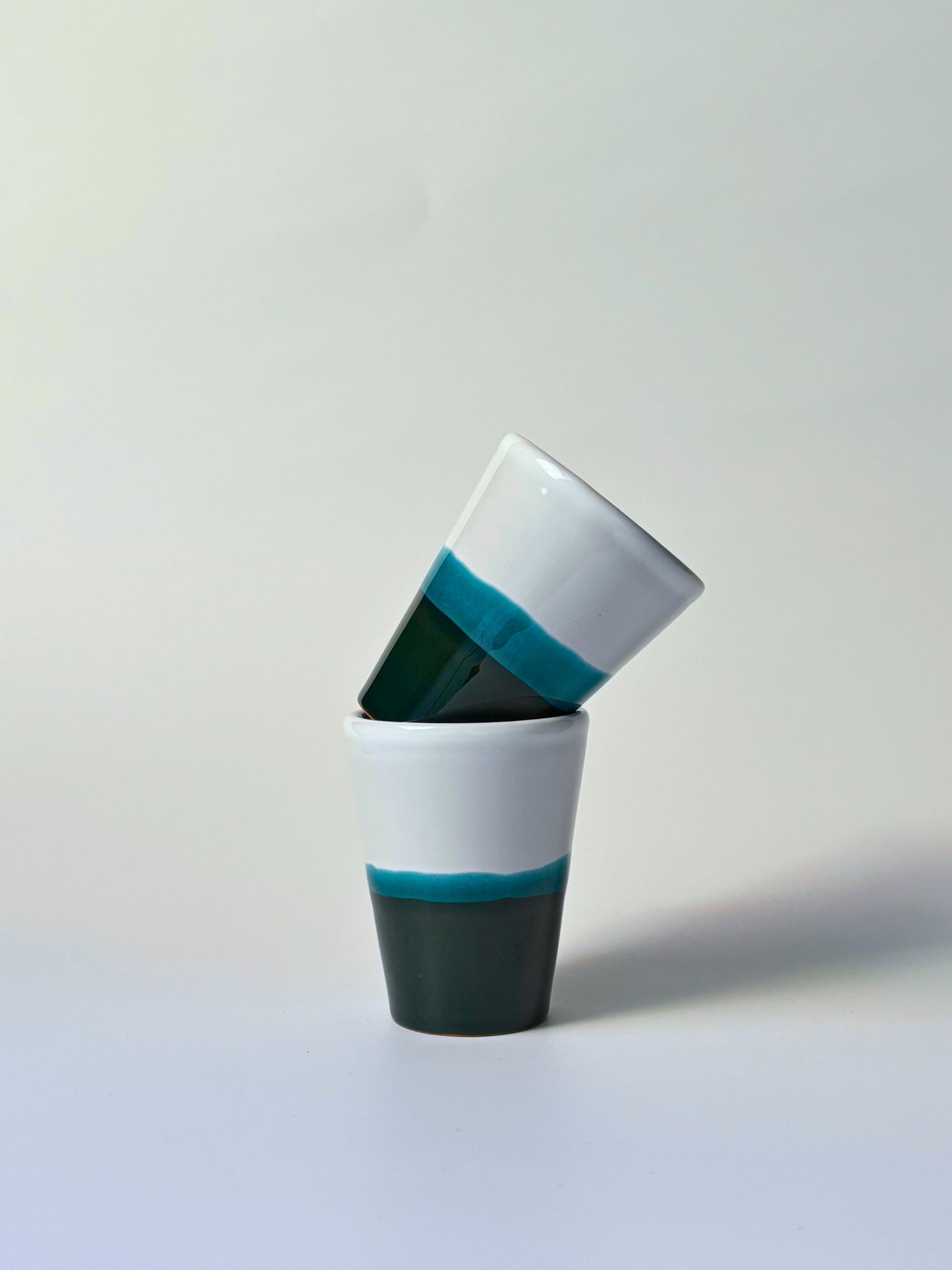Espresso kopjes Dipped Groen - twee stuks