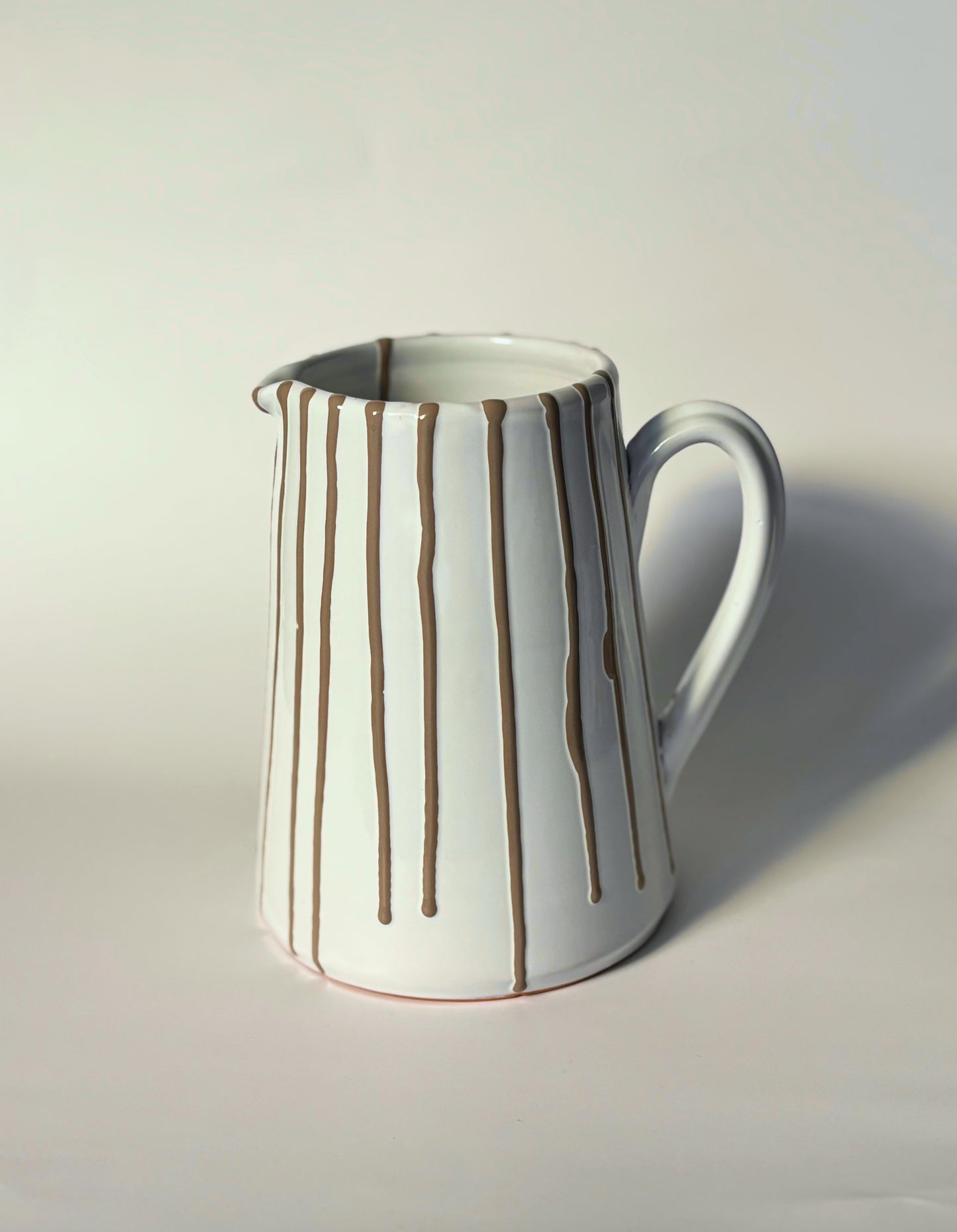 Striped Taupe Jug