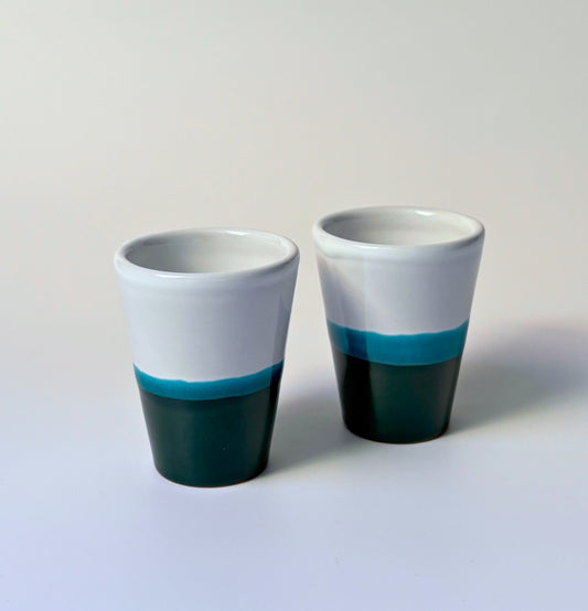 Espresso kopjes Dipped Groen - twee stuks