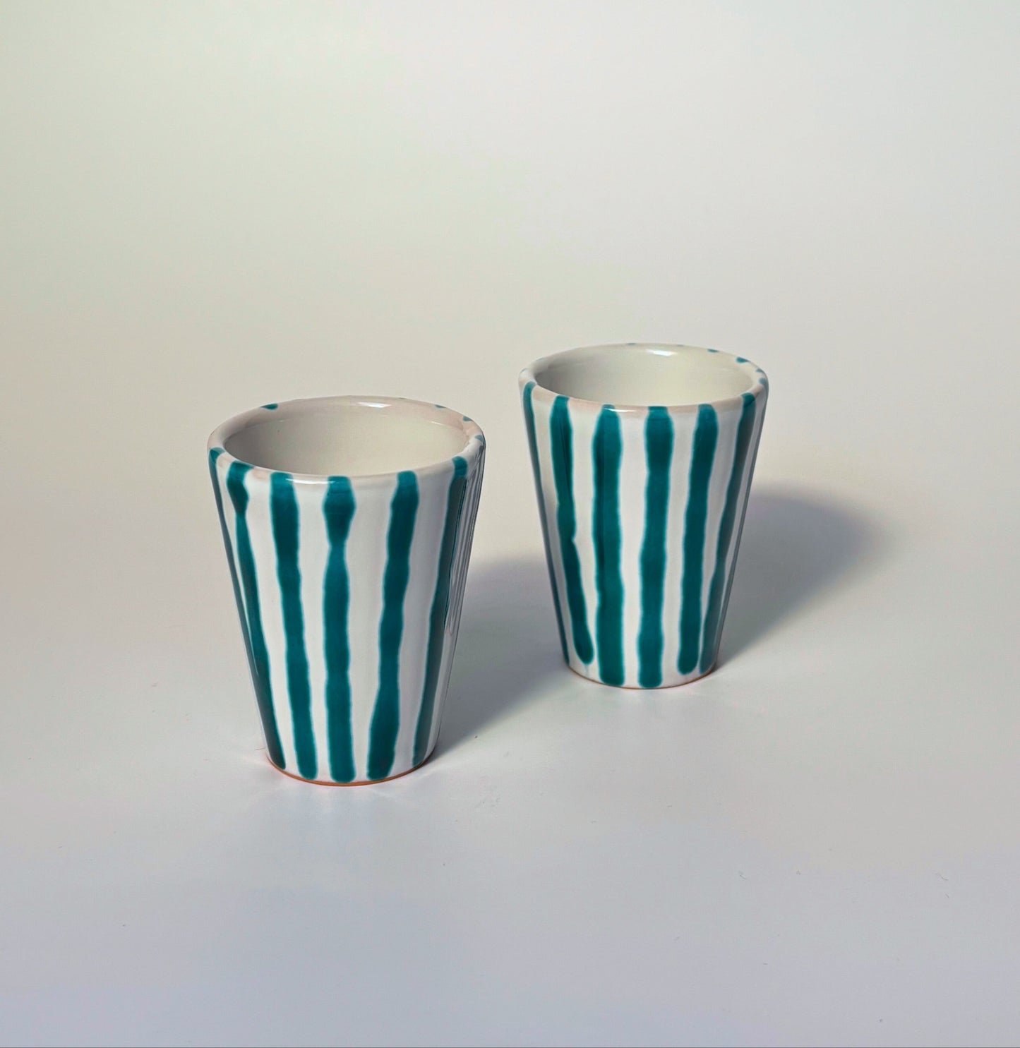 Espresso cups Striped Green