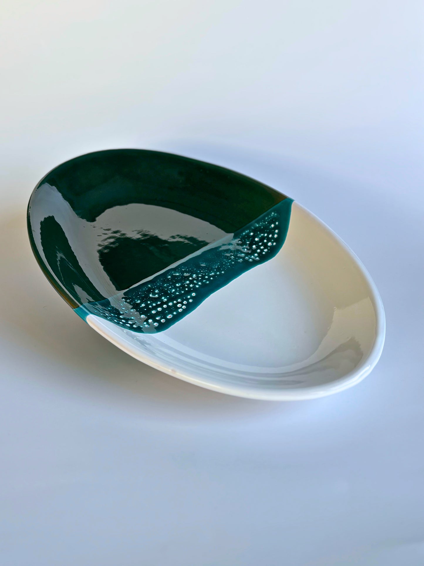 Serving dish Dipped Green