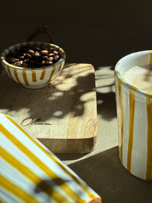 Bowls Striped Ochre