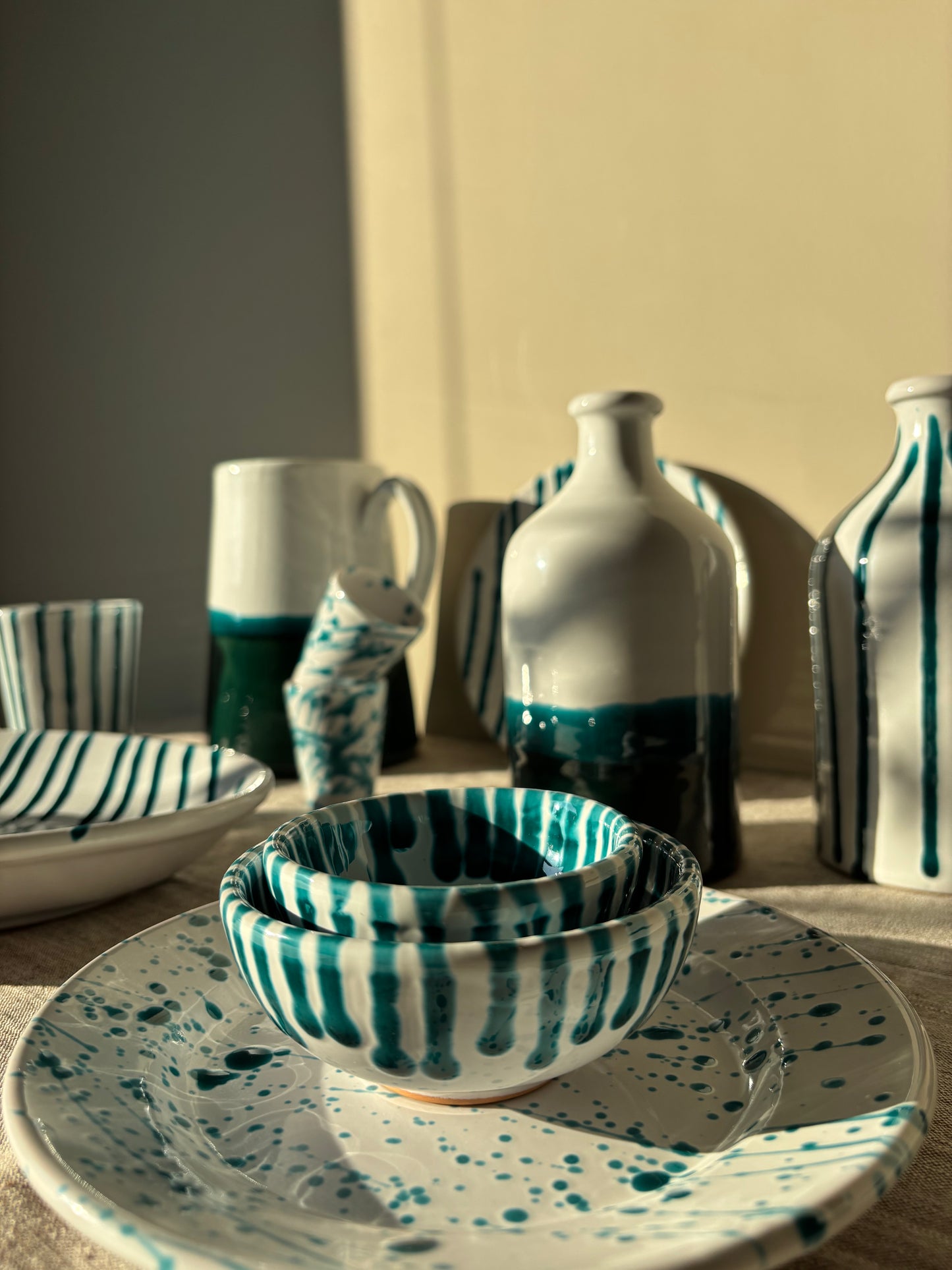 Bowls Striped Green