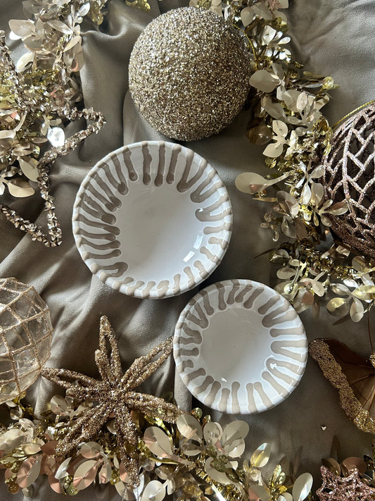 Schaaltjes Striped Taupe