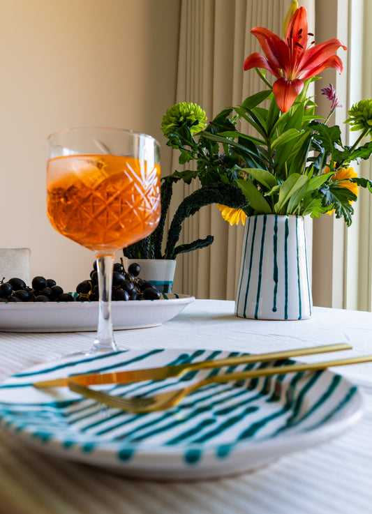 Schenkkan Striped Groen