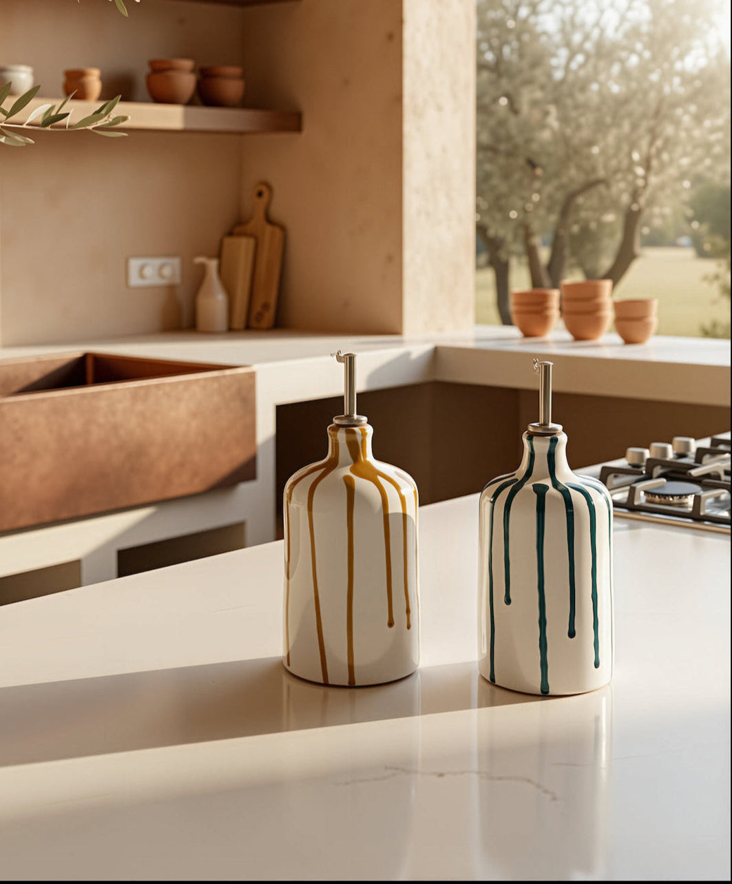 Oliefles Striped Taupe