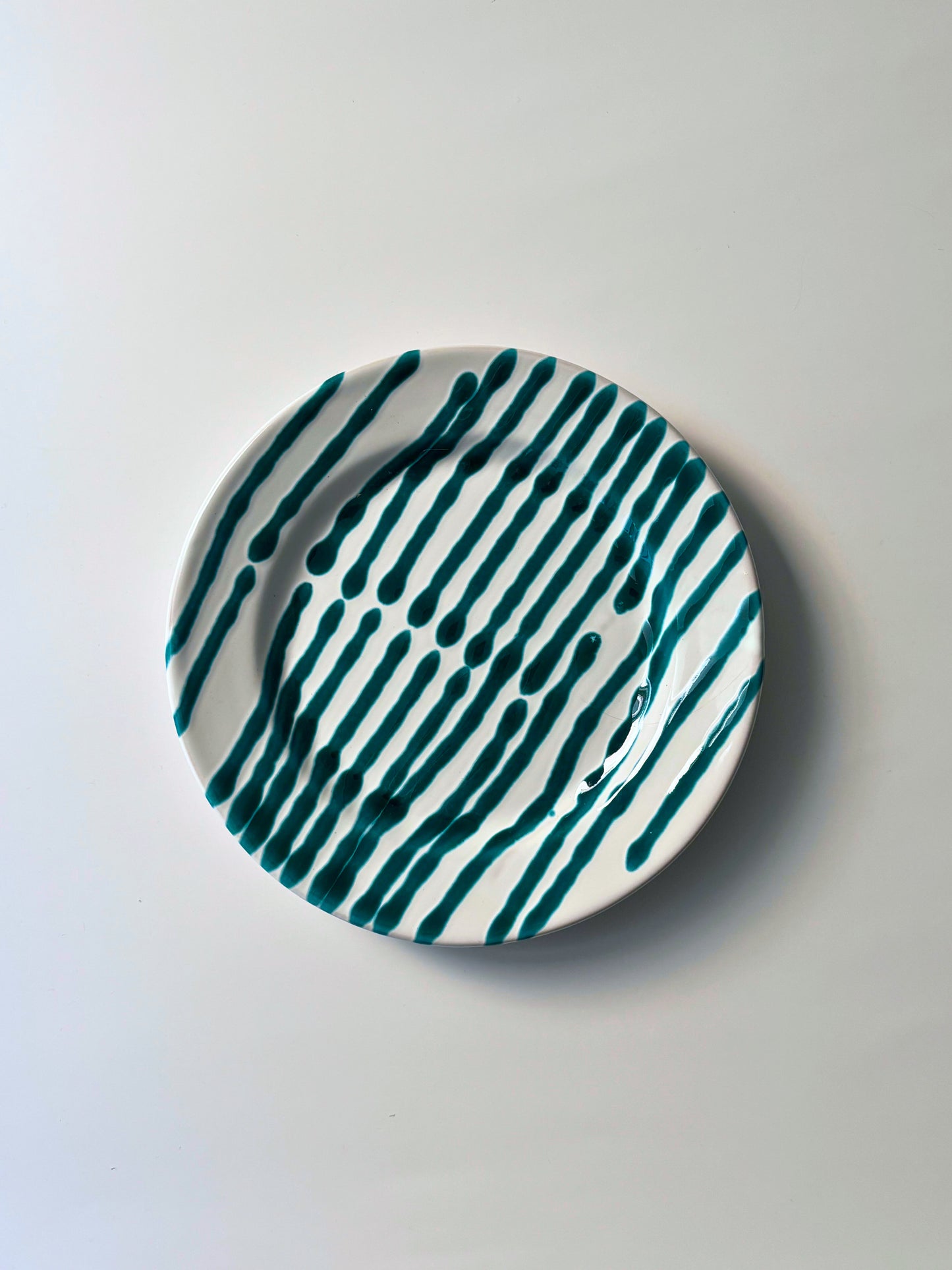 Ontbijtbord Striped Groen