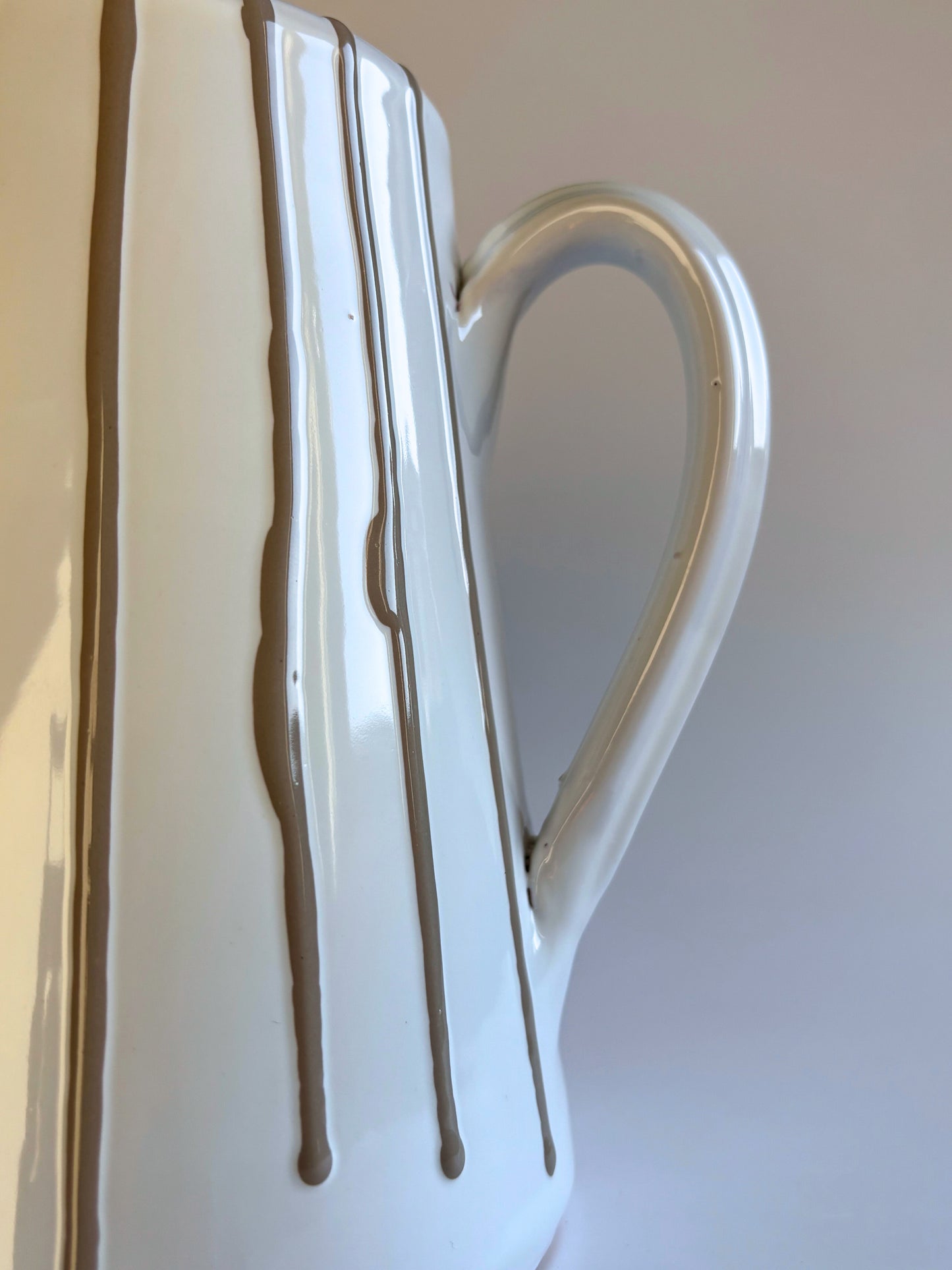 Striped Taupe Jug