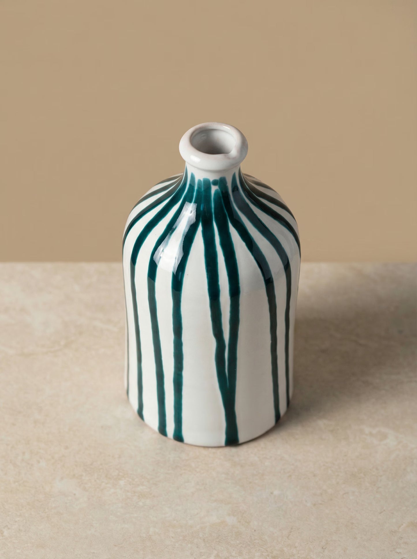 Oliefles Striped Groen