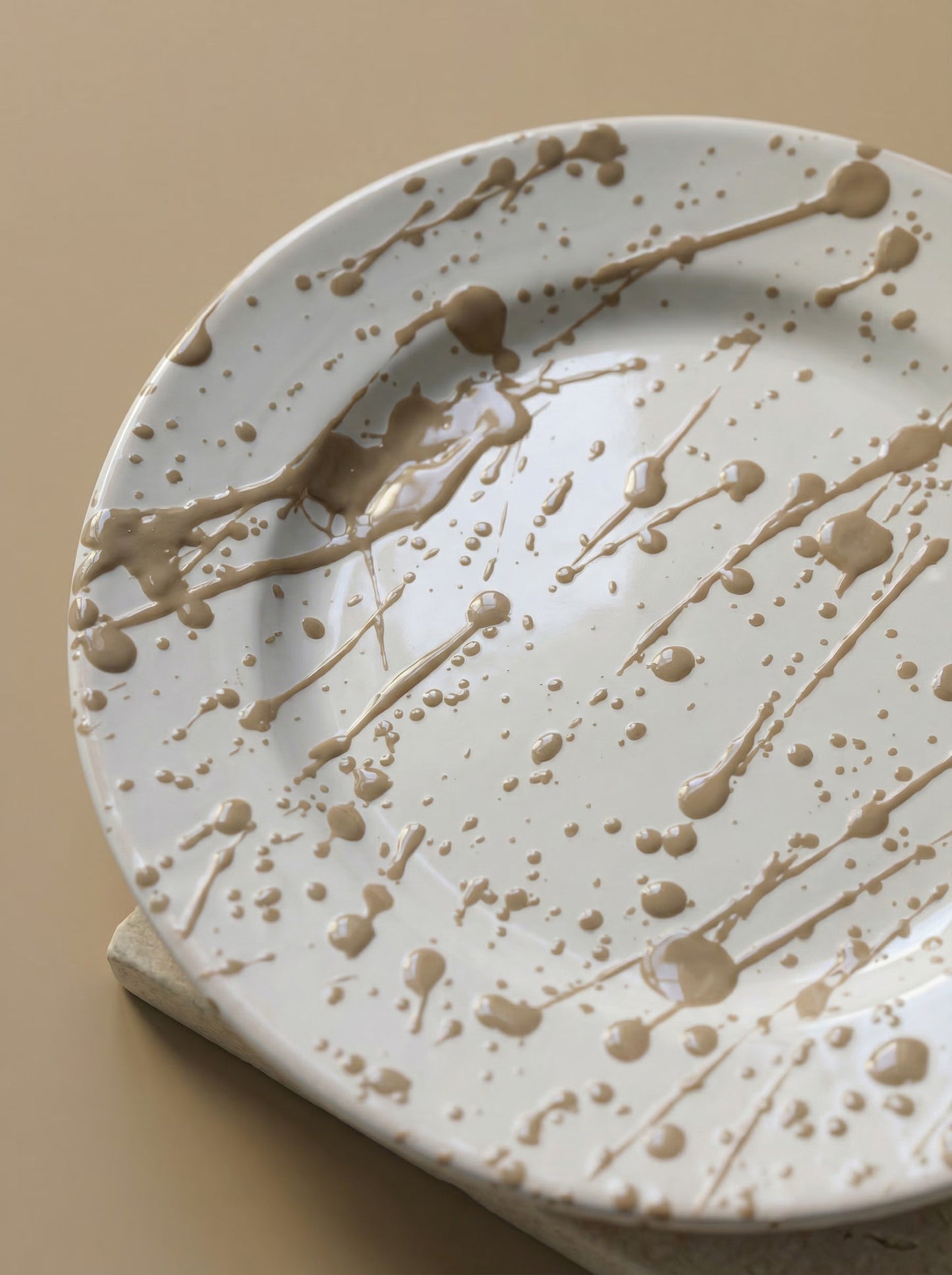 Ontbijtbord Splashed Taupe