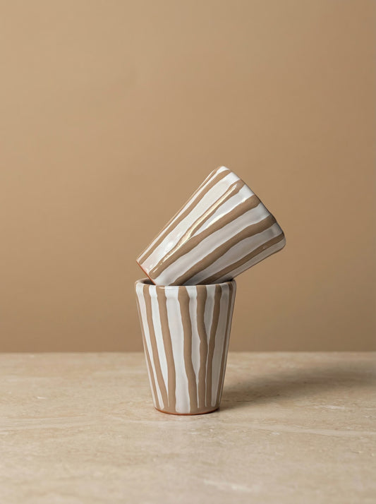 Espresso kopje Striped Taupe