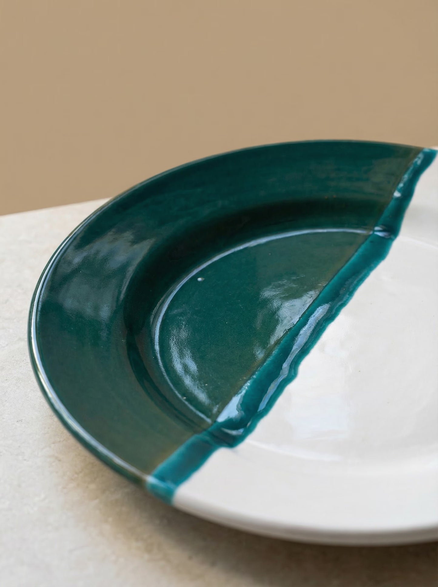 Ontbijtbord Dipped Groen