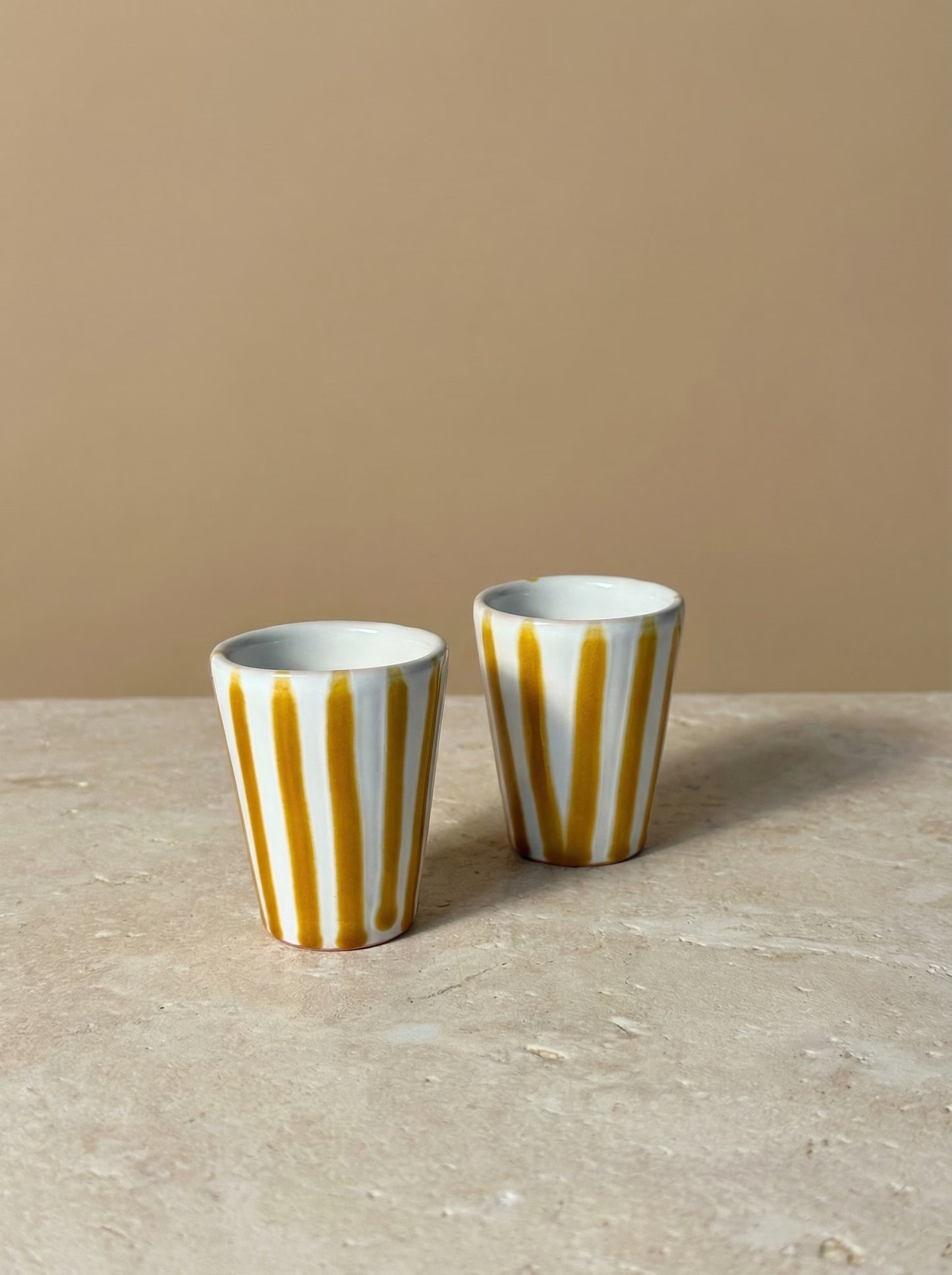 Espresso kopje Striped Oker