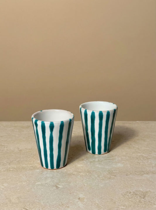 Espresso kopje Striped Groen