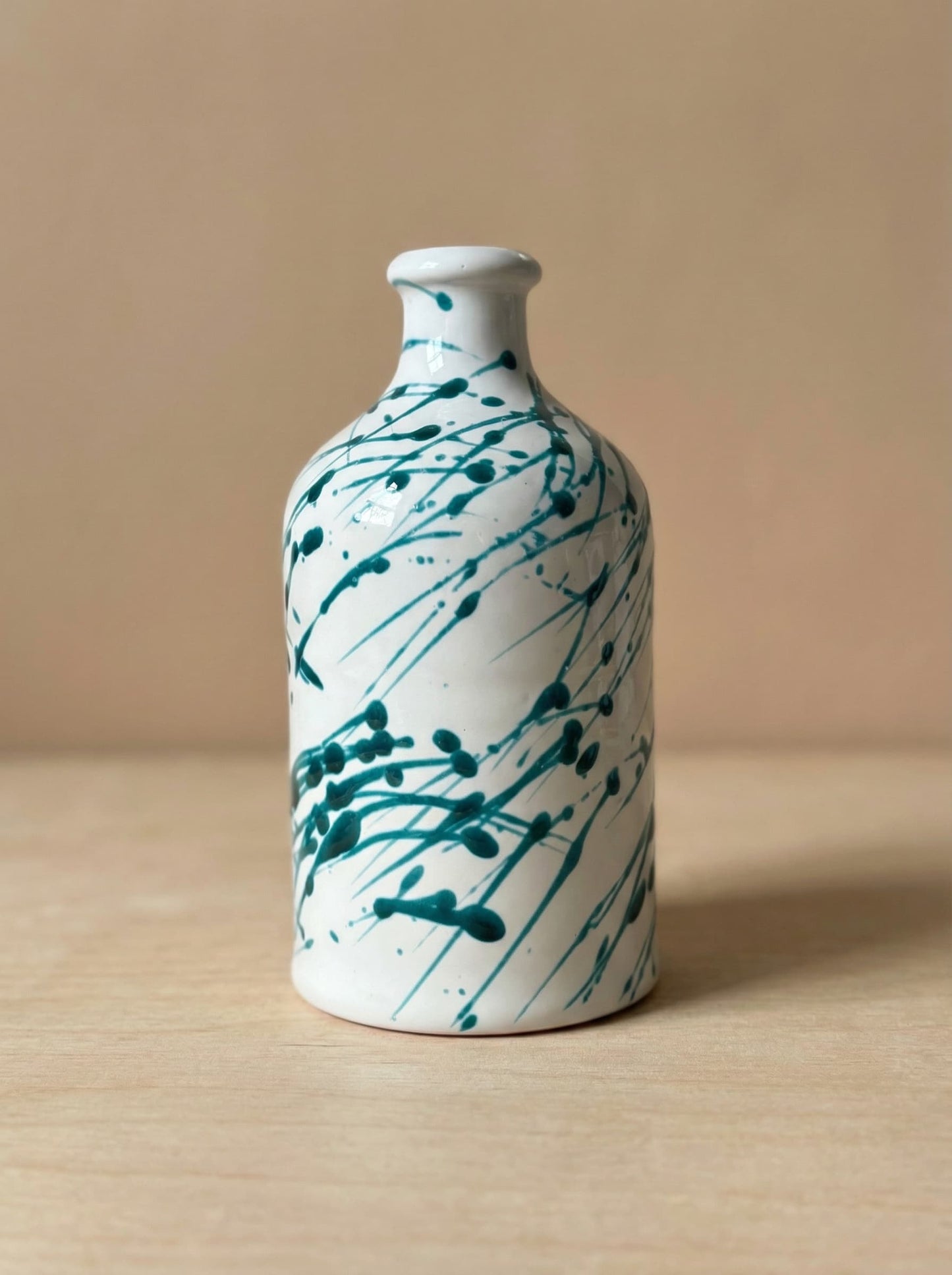 Oliefles Splashed Groen