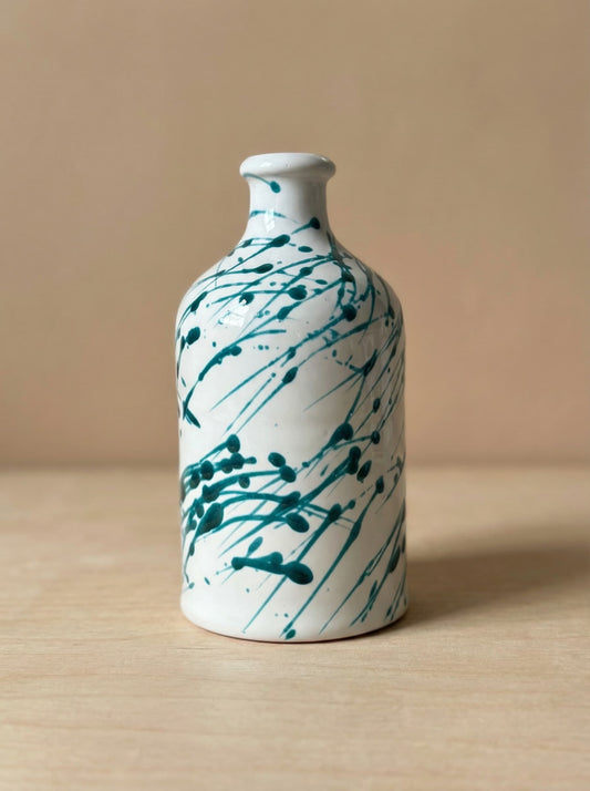 Oliefles Splashed Groen