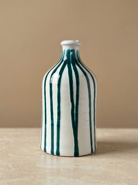 Oliefles Striped Groen