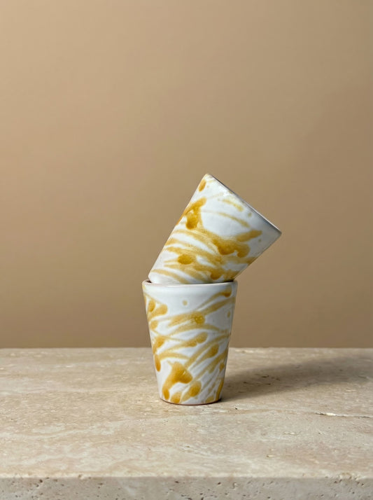 Espresso kopje Splashed Oker