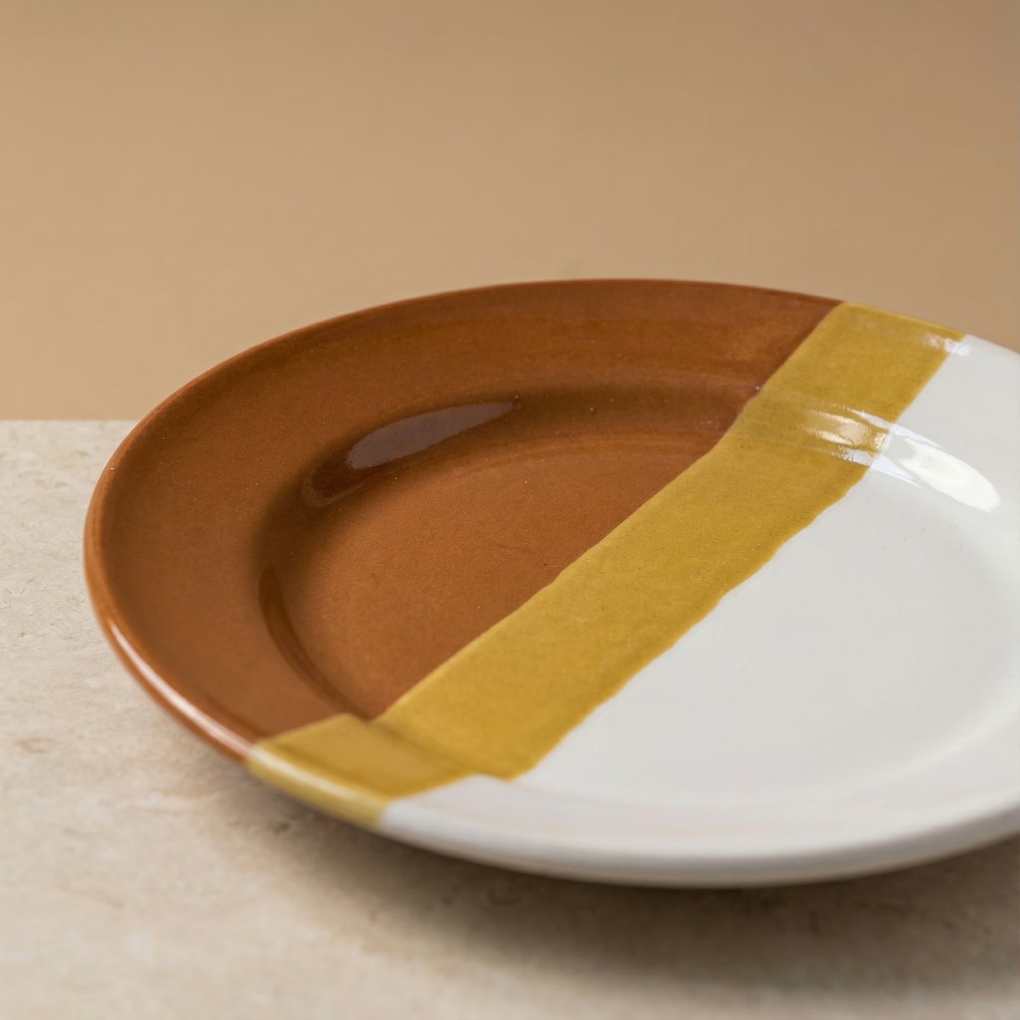 Ontbijtbord Dipped Oker