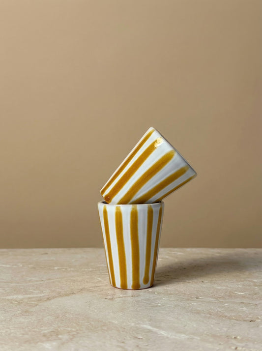 Espresso kopje Striped Oker