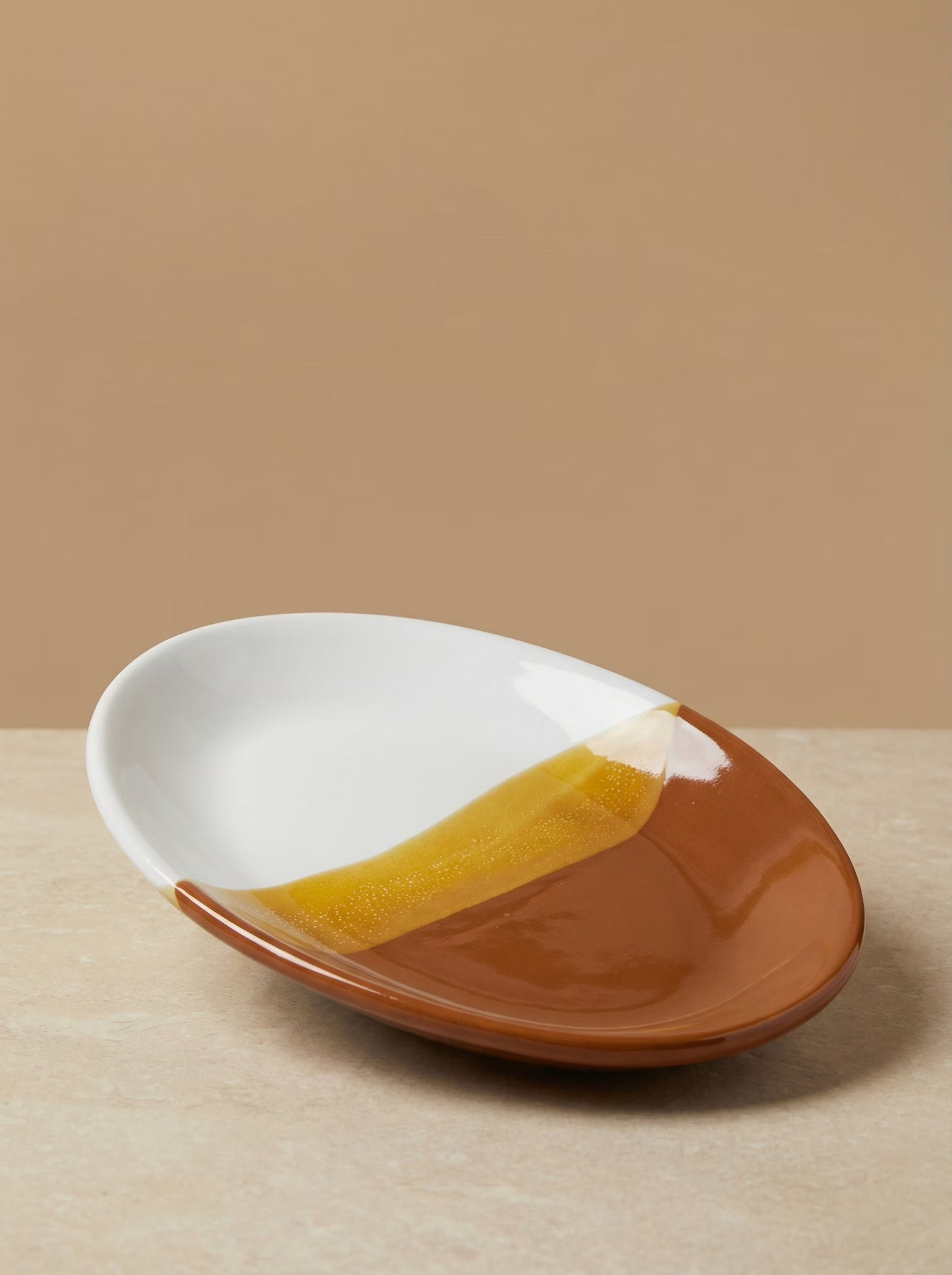 Serveerschaal Groot Dipped Oker